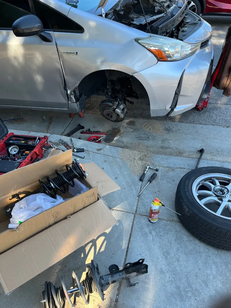 Struts out on a driveway job.