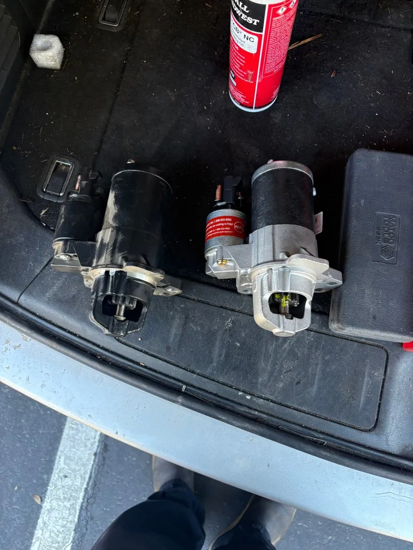 Old starter next to the new one.