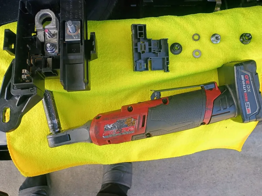 Everything that came off, laid out to be checked.