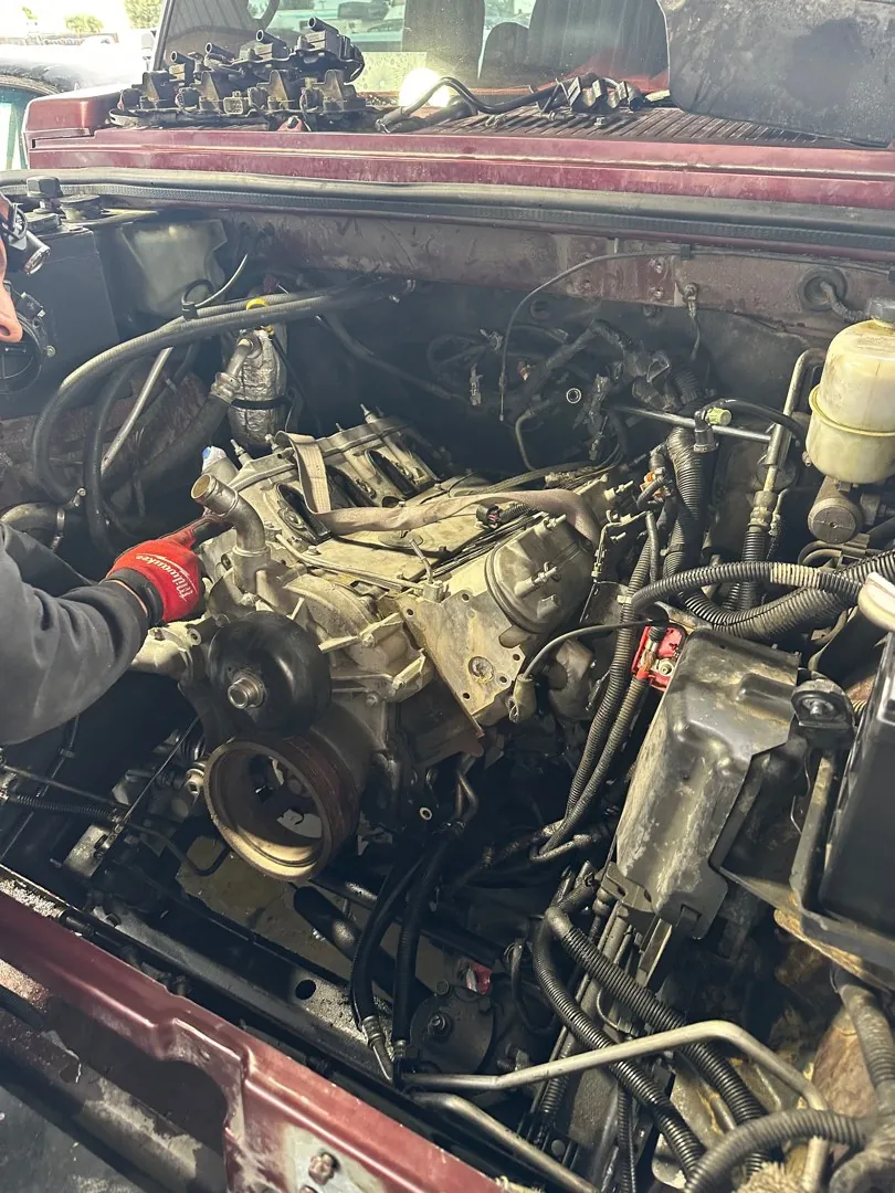 Engine teardown.